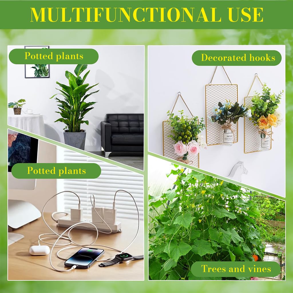 HASTHIP Plant Supports for Branch Stability with Flexible Frog Twist Ties 3 pcs | Green Cartoon Design