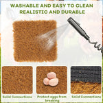 HASTHIP Chicken Coop Mat for Nesting Boxes with Non Slip Backing 12cmx12cm | Reusable Grass Surface
