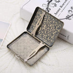 HASTHIP® 1 Piece Retro Cigarette Case with Gift Box Portable Cigarette Box for 20 Cigarettes Elegant Cigarette Box (Grass) Gifts for Men (Bronze, 9.5x8.4cm)