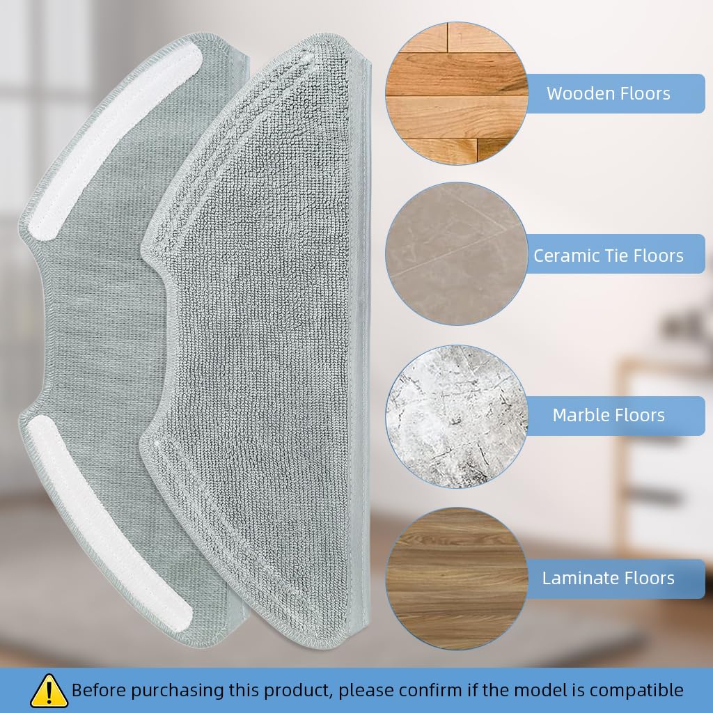 HASTHIP Mi Robot Vacuum Mop Cloth for 2i and 2 Pro with Microfiber Material | Pack of 4