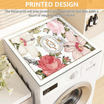 HASTHIP Washing Machine Mat 23.62x23.62 in for Over Washer Use with Anti Slip Diatomite Pad | Quick Dry Floral Print Countertop and Dish Dry Mat