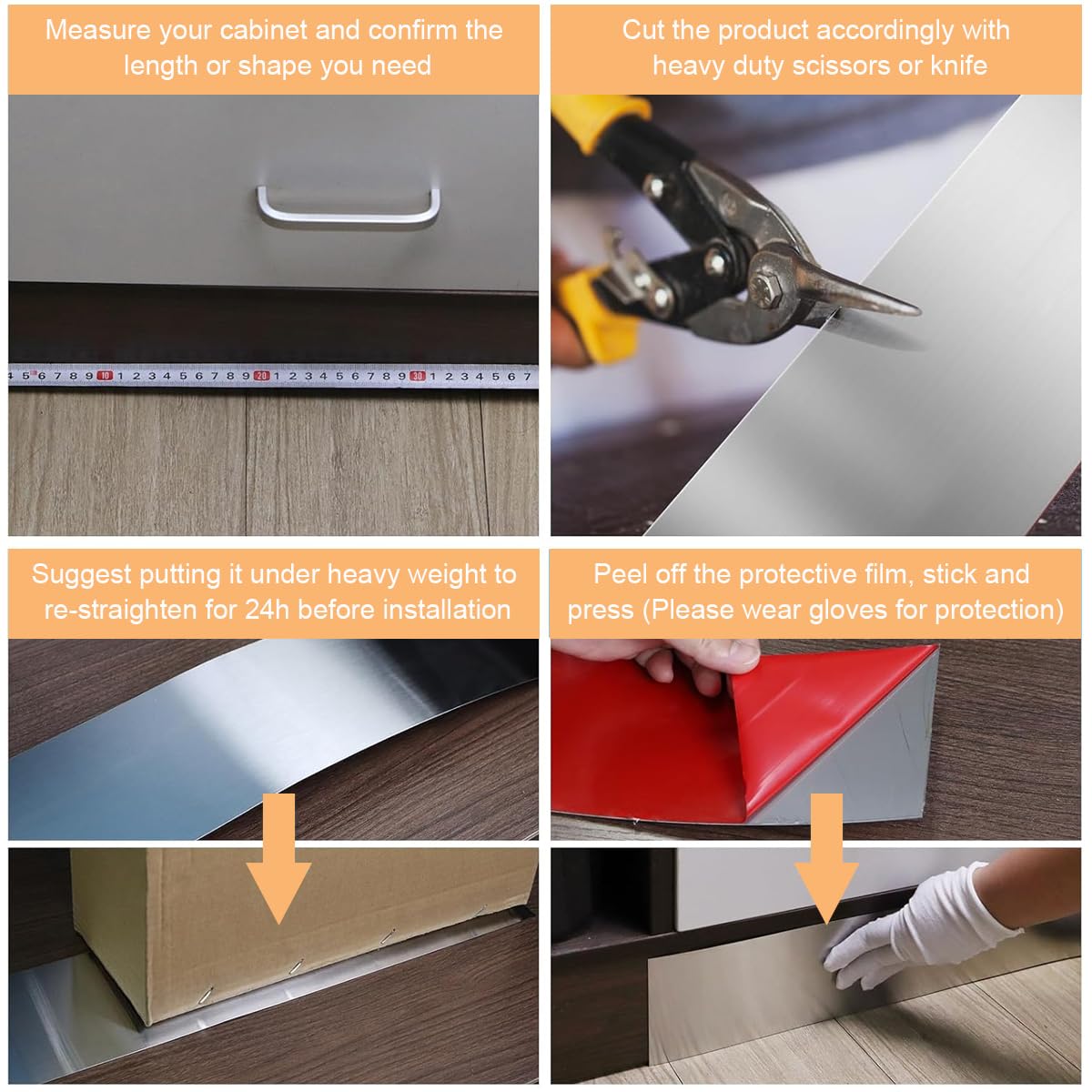 HASTHIP wall molding trim for home interior featuring 9.8 ft self adhesive stainless steel design