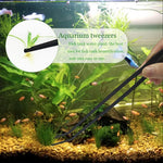 HASTHIP® Juego de 2 Pinzas Acuáticas de Acero Inoxidable para Acuario 27 cm/10.6 in – Pinzas Rectas y Curvas Antideslizantes para Plantas,Limpieza y Alimentación Peces Reptiles,