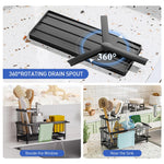 HASTHIP Sink Organizer for Kitchen Countertop with Sponge Holder and No‑Drill Rack