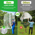 HASTHIP Fruit Tree Netting for Garden Plants 240x240cm with Zippered Access & Drawstring Closure