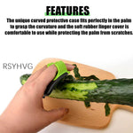 HASTHIP Palm Peeler Set for Vegetables and Fruits featuring Dual Open Sleeve & Stainless Steel Blades | 4 Pcs Silicone Finger Grips