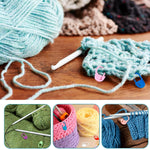 HASTHIP Yarn Needles Set for Knitting and Crochet with 43pcs Tools Featuring Storage Box
