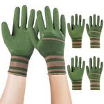 HASTHIP Gardening Gloves for Men and Women with Anti Slip Rubber Coating | 3 Pairs Waterproof and Safe Hand Protection