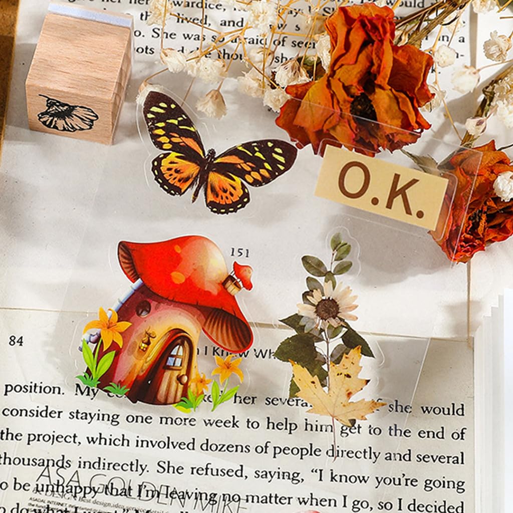 HASTHIP Vintage Journal Stickers for Scrapbook DIY Crafts featuring 640 pcs PET Set | Easy Self Adhesive