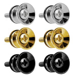 HASTHIP Guitar Strap Button Lock Set for Electric and Acoustic Guitars with Mounting Screws | 6Pcs Metal Anti Slip Strap Studs