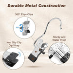 HASTHIP Adjustable Clothes Pants Hangers for Closet Organization with 360° Swivel Hooks | 10 Pcs Metal Clip Design