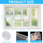 HASTHIP Nylon Window Screen Mesh for Insect Protection featuring Self Adhesive Design | Cuttable 1.5x2m White Net for Windows and Doors