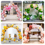 HASTHIP Balloon Arch Stand for Party Decoration featuring 9 ft Adjustable Frame and Water Bags