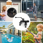 HASTHIP Faucet Splitter for Garden Watering with Dual Outlet Control Valve Zinc Alloy | Leak‑Proof Accessories