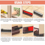 HASTHIP Door Draft Stopper 35 Inch for Interior and Exterior Doors with Brush Seal | Self Adhesive PVC Noise and Dust Blocker