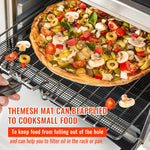 HASTHIP Oven Liners for Bottom of Oven with 12x12 inch Pre Cut Square Sheets | Includes 3 Air Fryer Liners and 3 Mesh Sheets