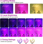 HASTHIP Grow Light for Indoor Plants with 80 LED Full Spectrum and 4 Flexible Arms | Clip-On Design