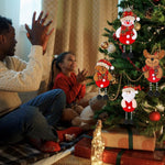HASTHIP Christmas Tree Decorations for Home and Office featuring 4pcs 17x7cm Fabric Ornaments