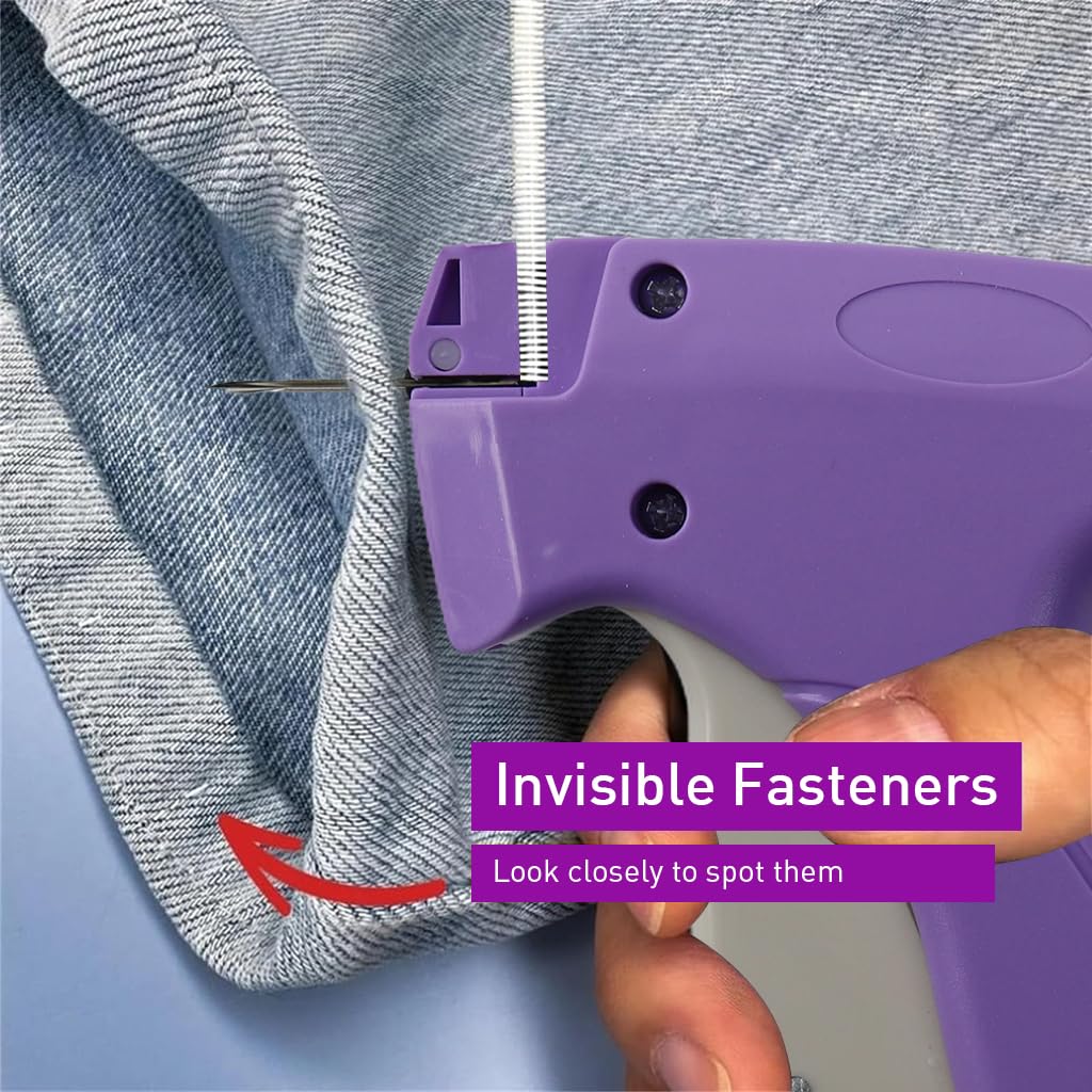 HASTHIP® Quick Clothing Fixer, Tag Gun, Clothing Stitch Gun 2024 Quick Clothing Fixer Stitch Gun for Clothes Quick Tailoring Sewing Gun (6 Needles, 1000 Glue Needles)