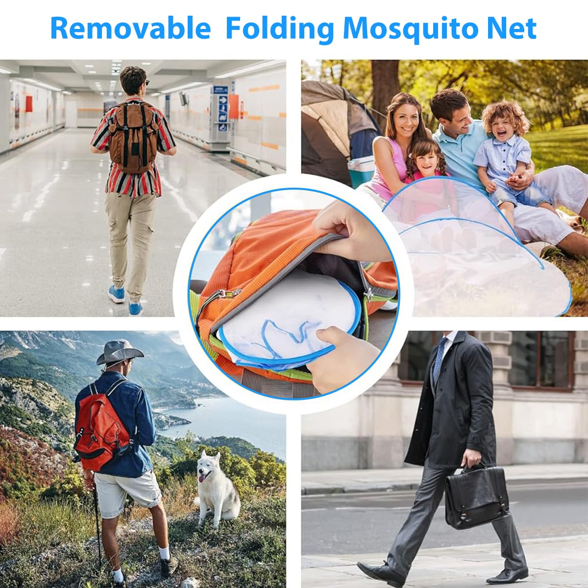 Foldable Mosquito Net for Single Bed with Storage Bag, Portable Pop-Up Mosquito Net for Home, Travel, Outdoor, 80cm(W) x 140cm(L) x 56cm (H)