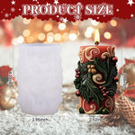 HASTHIP Christmas Candle Silicone Molds for DIY Candle Making featuring 64 x 65 x 101 mm Design | Flexible Non Stick Mold for Holiday Crafts and Gifts