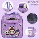 HASTHIP Kids Lunch Bag for School and Picnic with Insulated Waterproof Nylon 23x13x23cm | Cute Cartoon Design and Extra Pockets