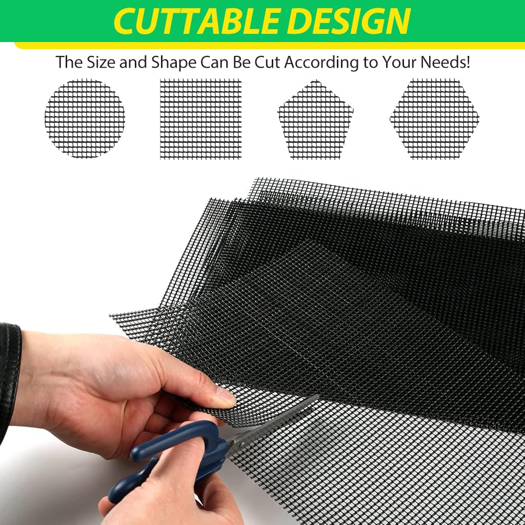 HASTHIP Flower Pot Hole Mesh Pad 5 pcs 7.8 x 11.8 in for Garden Drainage | Cuttable Glassfiber Liners Preventing Soil Loss