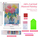 HASTHIP Diamond Painting Kit for Adults 12x16 inch Flowers Art with Full Drill Canvas | Relaxing DIY Home Decor and Gift