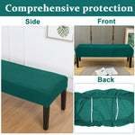 HASTHIP Bench Cover for Dining Room Benches 42–55 in with Stretch Jacquard Fabric | Blue Washable Protector