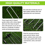 HASTHIP Metal U Pins for Landscaping and Weed Barrier 200 pcs 7.87 in with Pin Holders | Includes Puller