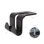 HASTHIP Car Seat Headrest Hooks for Organizing Bags and Coats Pack of 4 Black Hangers