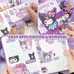 HASTHIP Kuromi Stationery Gift Box for Girls including 9 Piece Journal Set with Diary and Stickers | Perfect Birthday or School Gift