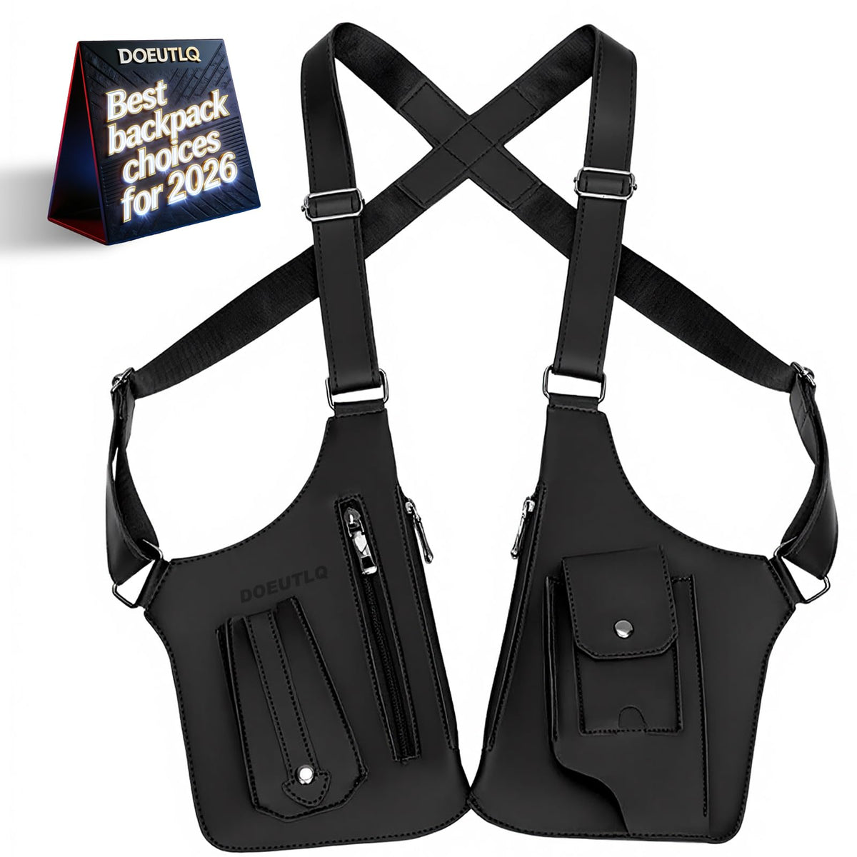 HASTHIP® Bolso de Hombro de Cuero Premium Antirrobo para Hombres,Bandolera Ajustable Crossbody Cuero Genuino con Estilo Vintage,Impermeable para Viaje Trabajo y Uso Diario