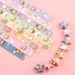 HASTHIP Origami Art Papers for Lucky Star Crafting with 2080 Sheets & 8 Kawaii Designs