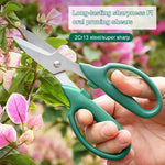 HASTHIP Gardening Scissors Set for Trimming and Pruning with Anti‑Slip Handle | 3Pcs Stainless Steel Blades