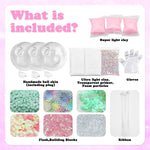 HASTHIP DIY Squishy Making Kit for Kids with 5 Silicone Molds & Coloring Pigments | Fun Craft Toy Set