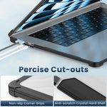 HASTHIP Laptop Case Cover for MacBook Air 15.3 inch with TPU Bumper and Fold Stand | Reinforced PC Shell