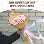 HASTHIP Flower Packing Papers for Gifts and Bouquets featuring Retro Newspaper Style 50x70cm 6 Sheets
