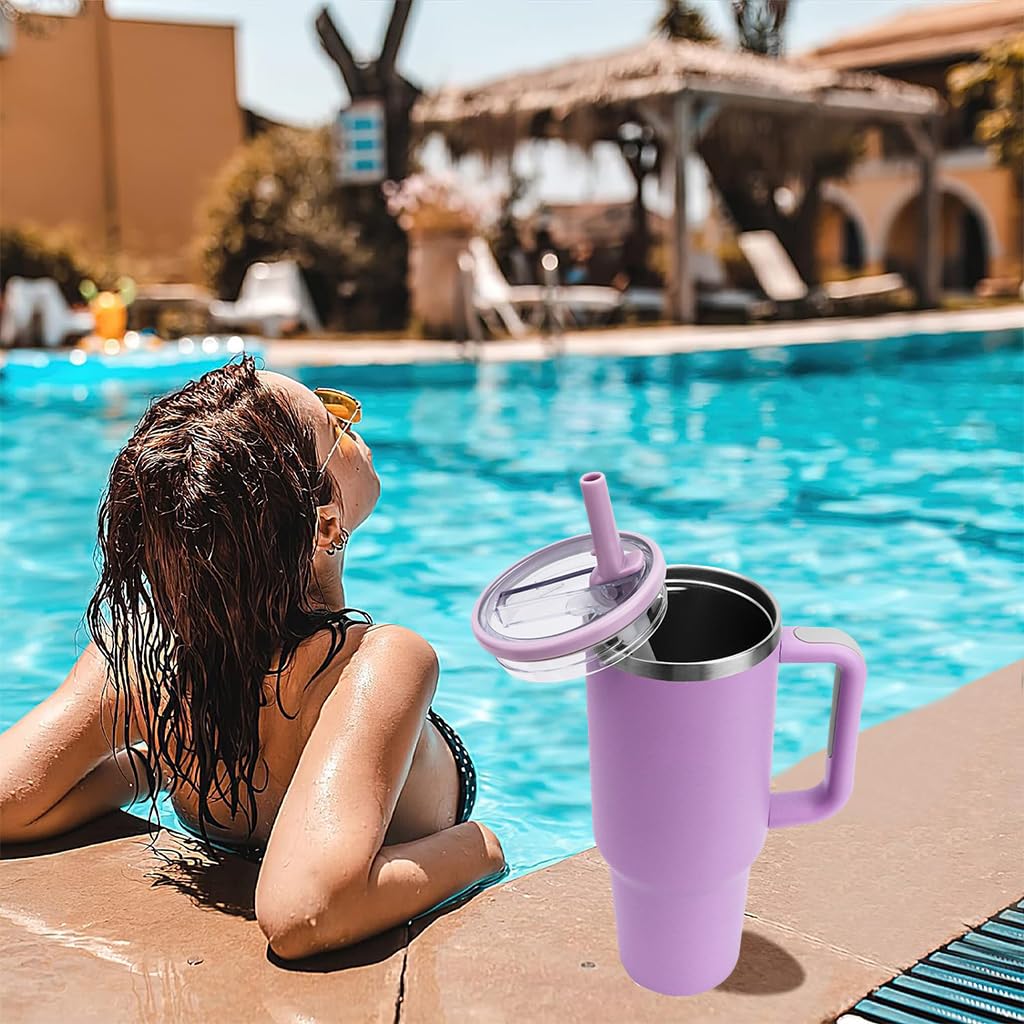 HASTHIP Drinking Straw Lids for 40Oz Tumbler Water Bottle with Folding Nozzle | Leak Proof Design