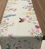 HASTHIP® Summer Table Runner Daisy Eucalyptus Lavender Floral Decor for Kitchen Dining Table Indoor Outdoor Parties