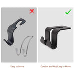 HASTHIP Car Seat Headrest Hooks for Organized Backseat Storage with Dual-Sided Design | 44 lb Load Capacity ABS Black Pack of 4