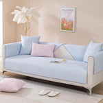 HASTHIP® Quilted Sofa Cover Mat, Ice Silk Sofa Cover Cooling Mat Breathable Summer Pad Cooling Seat Pad Couch Sofa Cover Mat, Modern Minimalist Textured Sofa Cover for 1-3 Seaters, 27.5X 70.8 inches