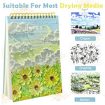 HASTHIP A4 Sketching Book for Drawing and Painting with 60 Tearable Sheets | Spiral Bound Hard Cover