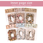 HASTHIP Scrapbook Paper for DIY Crafts featuring 60pcs Embossed Floral Frames | Vintage Lace Design