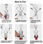 HASTHIP Wine Opener Gift Set for Home and Bar with 3 pcs Wing Corkscrew | Zinc Alloy Ergonomic Design