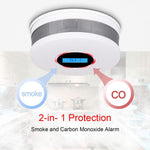 HASTHIP Smoke and Carbon Monoxide Detector with Dual Sensor 80db Alarm and LCD Display | Battery Operated Home Safety