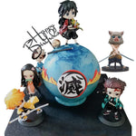 HASTHIP Demon Slayer Action Figures Set with 6 Characters 2.5–2.9 in | Non Toxic Plastic Toys