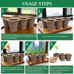 HASTHIP Silicone Seedling Germination Tray for Home Gardening with 6 Cells and Ventilation Holes