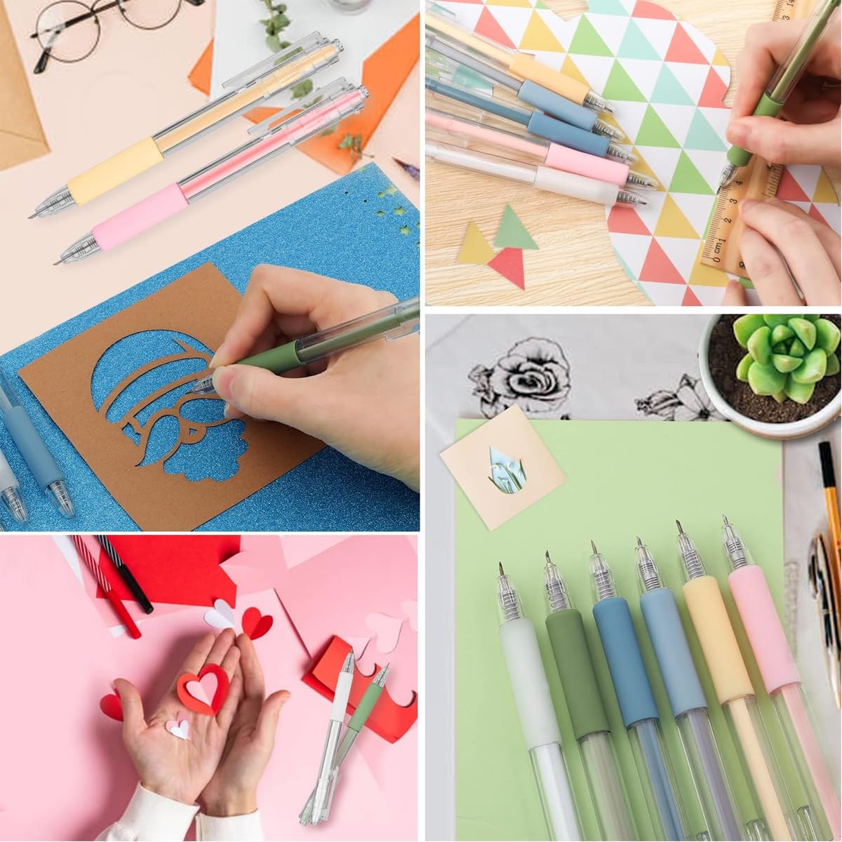HASTHIP Precision Craft Cutter Pens with Refillable Tungsten Steel Head 6 Pack for DIY Scrapbooking