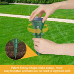 HASTHIP® 2Pcs Solar Ultrasonic Animal Repellent with 3 Changing Frenquency Modes IP65 Waterproof 9.8 Inches Animal Repellent Spiral Sticks Ultrasonic Animal Repellent for Garden, Lawn, Farm Land